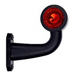 Durite 0-172-40 Right Hand Red/White LED Short Angled Outline Marker Lamp - 12/24V PN: 0-172-40